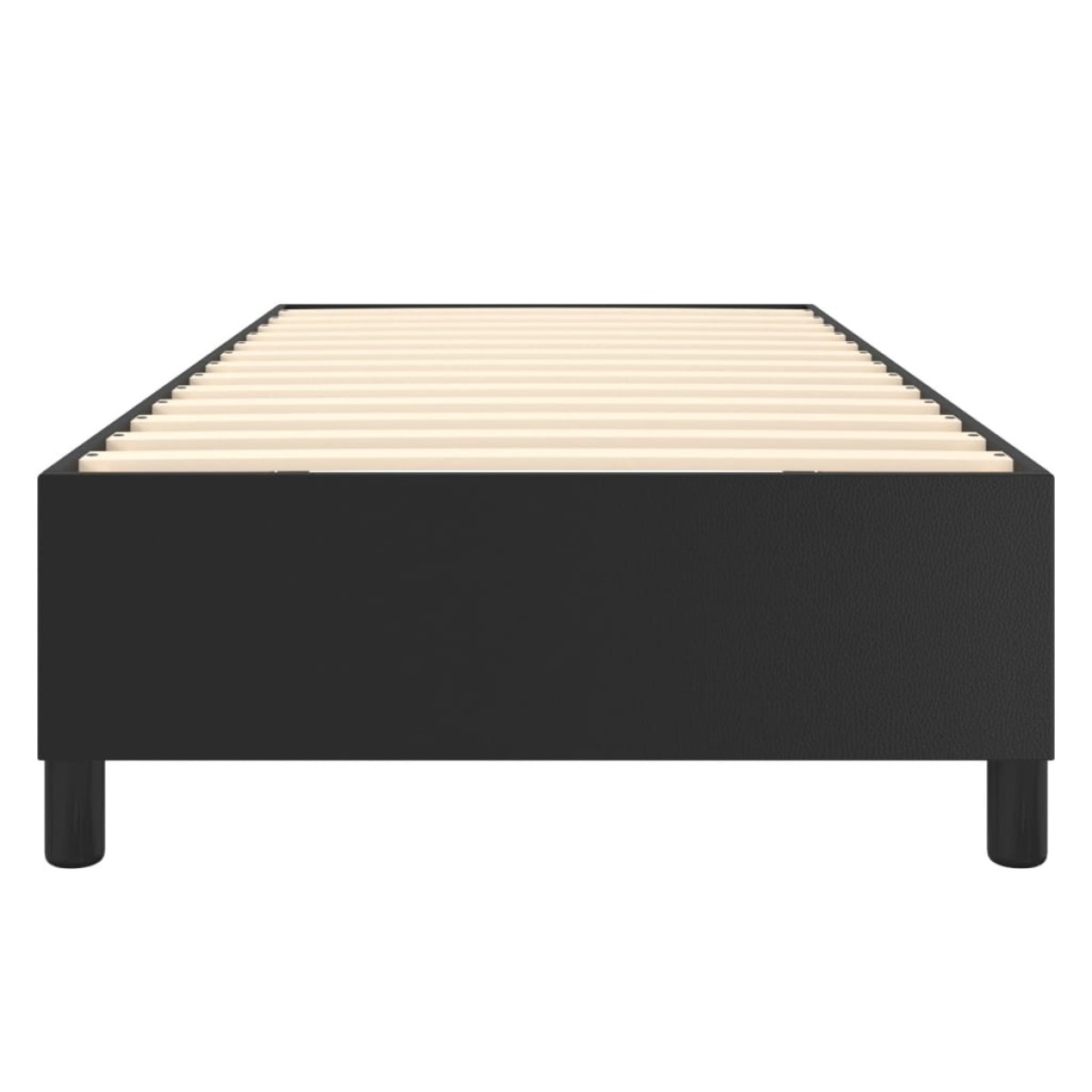 vidaXL Πλαίσιο Κρεβατιού Boxspring Μαύρο 90x200 εκ. Συνθετικό Δέρμα