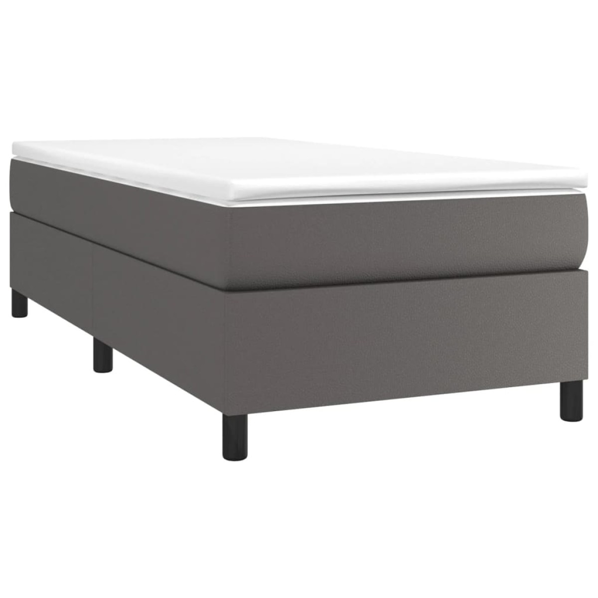 vidaXL Πλαίσιο Κρεβατιού Boxspring Γκρι 90x200 εκ. Συνθετικό Δέρμα