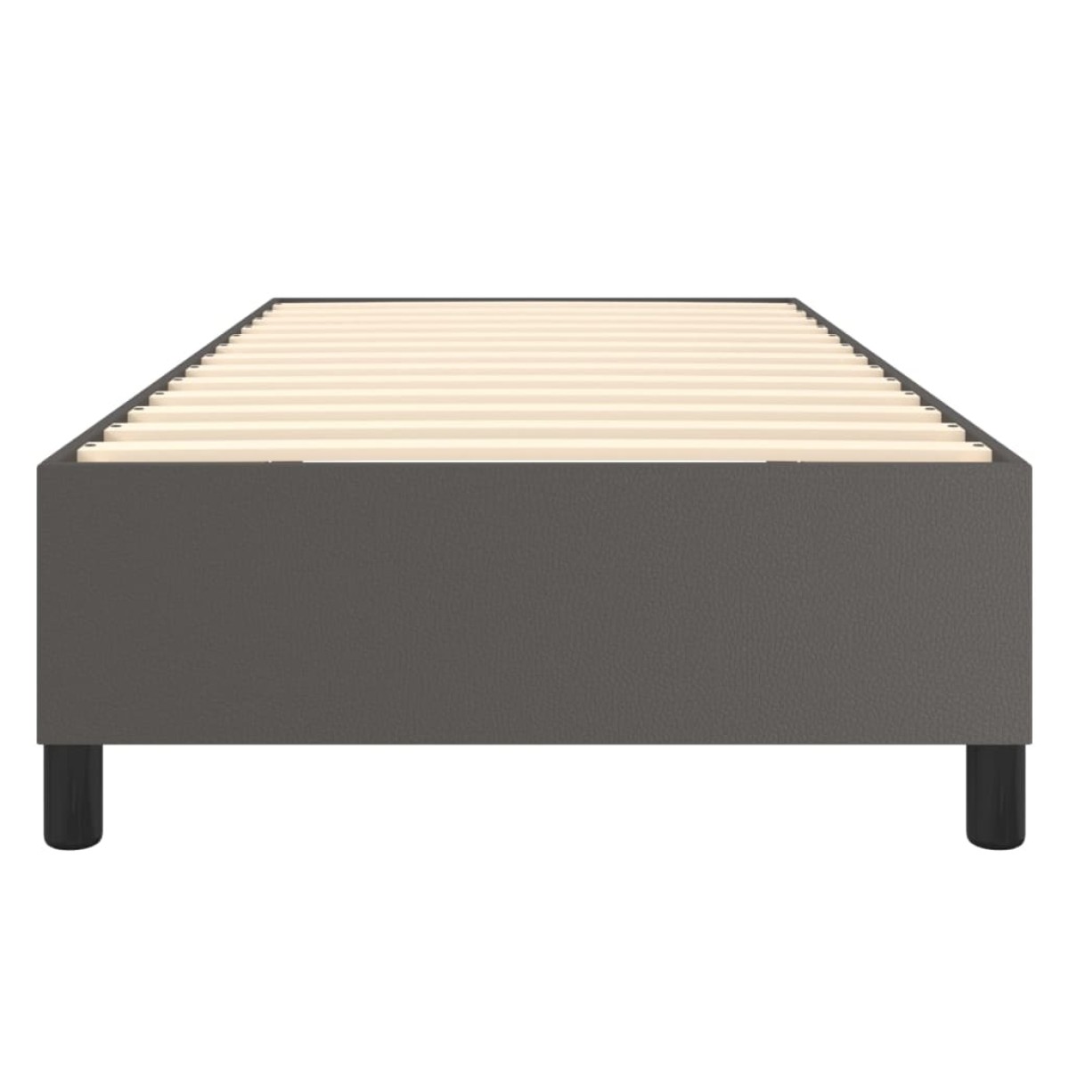 vidaXL Πλαίσιο Κρεβατιού Boxspring Γκρι 90x200 εκ. Συνθετικό Δέρμα