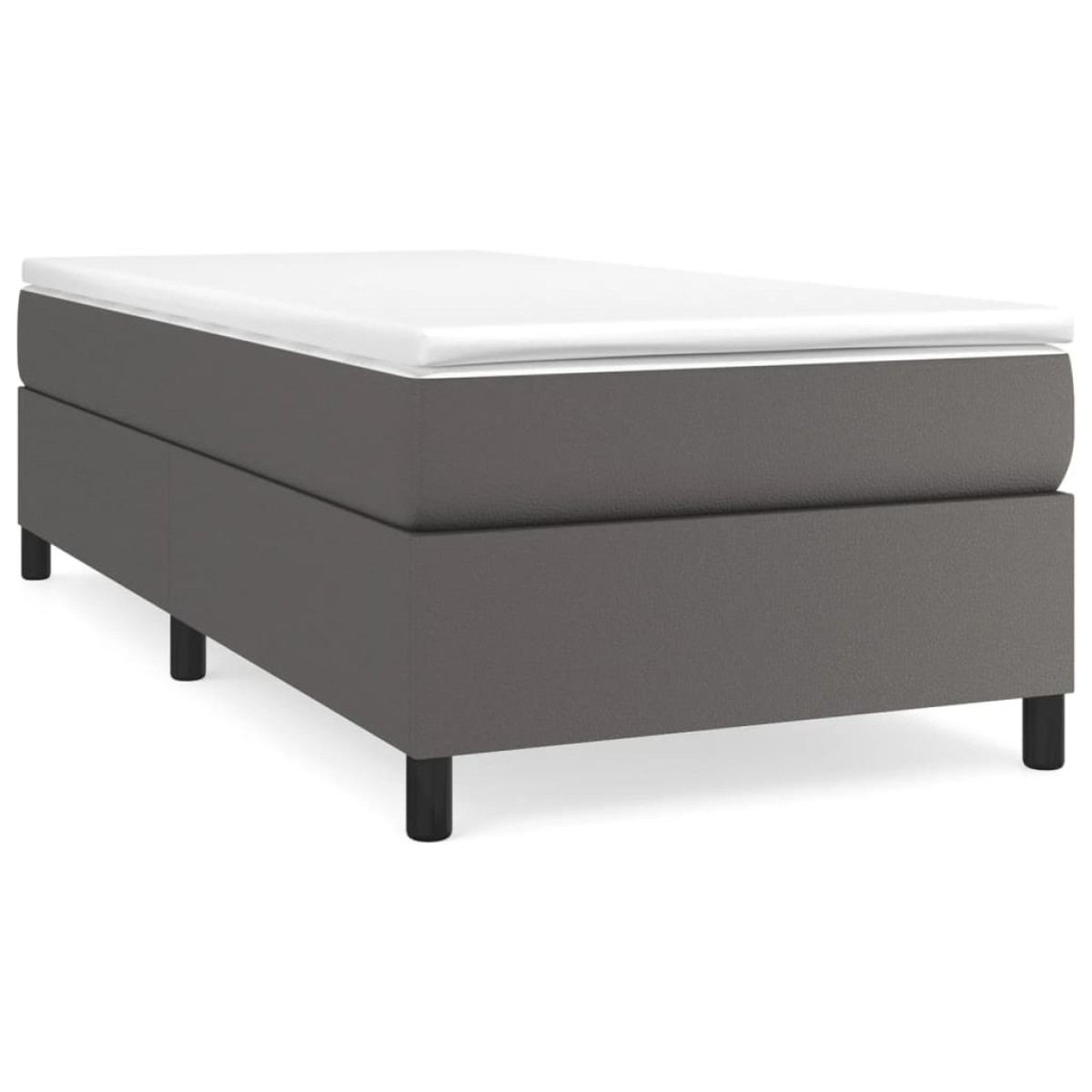 vidaXL Πλαίσιο Κρεβατιού Boxspring Γκρι 100x200 εκ. Συνθετικό Δέρμα