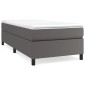 vidaXL Πλαίσιο Κρεβατιού Boxspring Γκρι 100x200 εκ. Συνθετικό Δέρμα