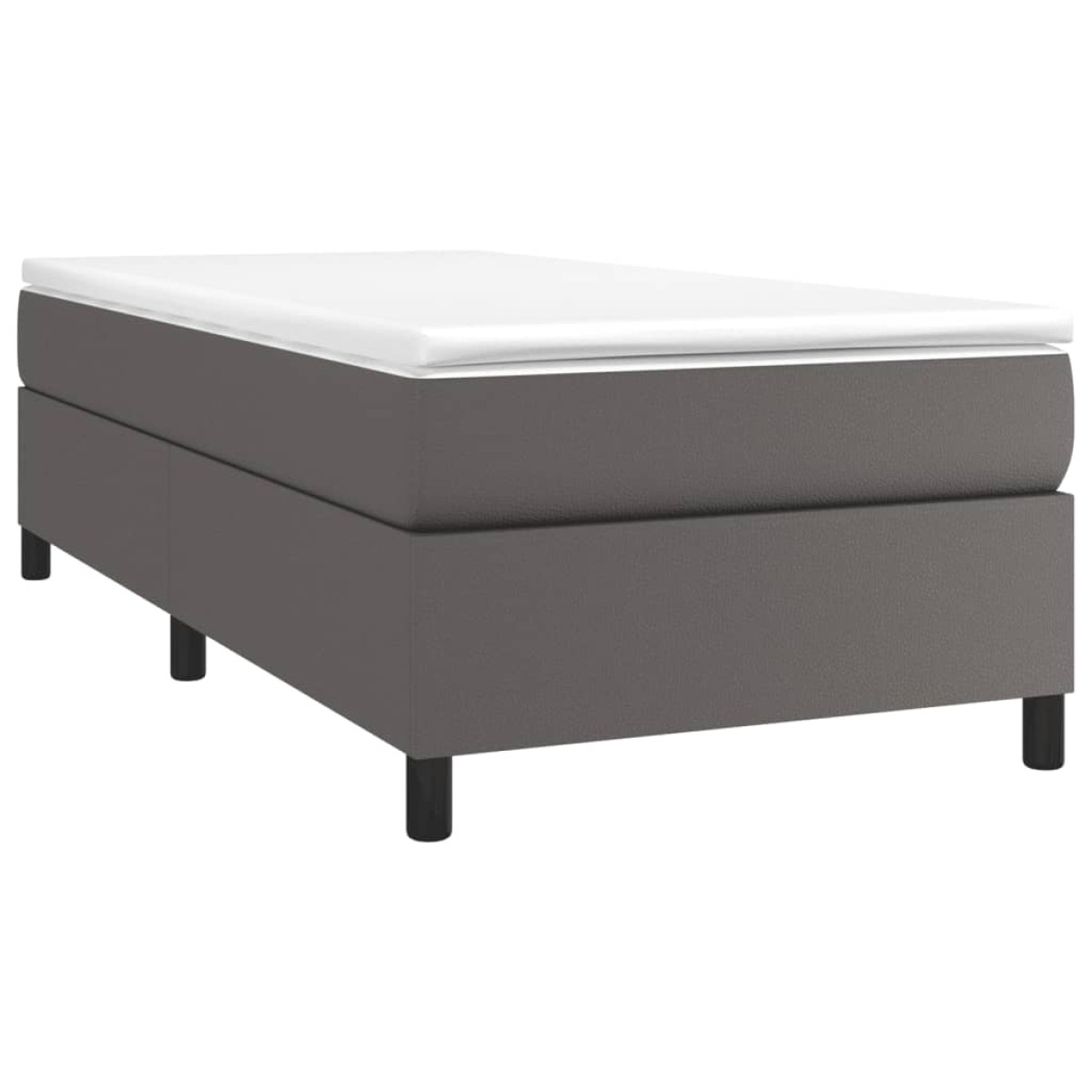 vidaXL Πλαίσιο Κρεβατιού Boxspring Γκρι 100x200 εκ. Συνθετικό Δέρμα