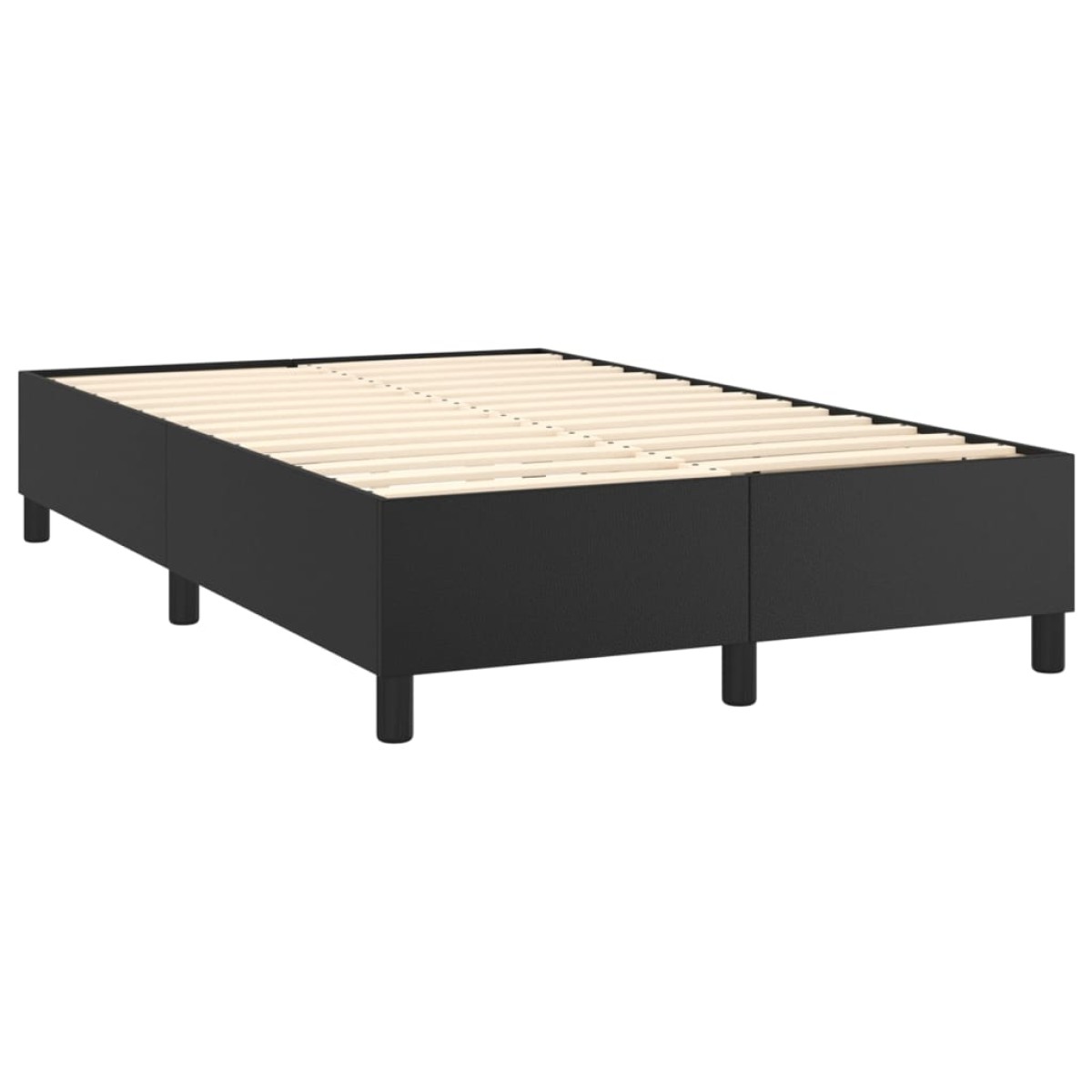 vidaXL Πλαίσιο Κρεβατιού Boxspring Μαύρο 120 x 200 εκ. Συνθετικό Δέρμα