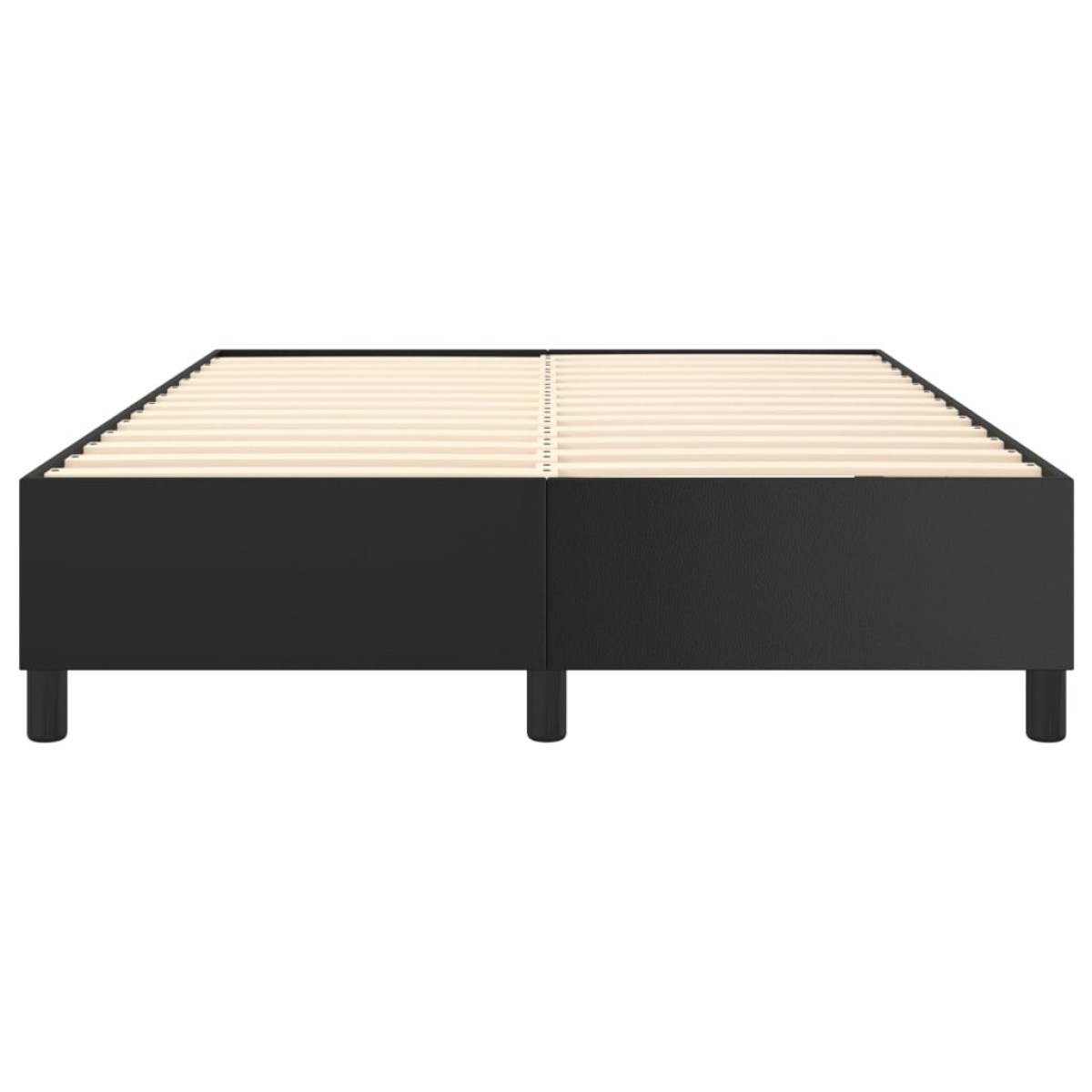 vidaXL Πλαίσιο Κρεβατιού Boxspring Μαύρο 140x190 εκ. Συνθετικό Δέρμα