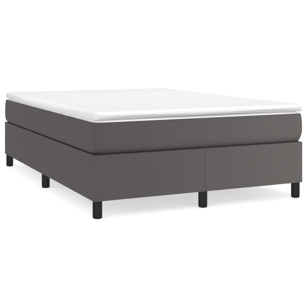 vidaXL Πλαίσιο Κρεβατιού Boxspring Γκρι 140x190 εκ. Συνθετικό Δέρμα