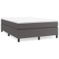 vidaXL Πλαίσιο Κρεβατιού Boxspring Γκρι 140x190 εκ. Συνθετικό Δέρμα
