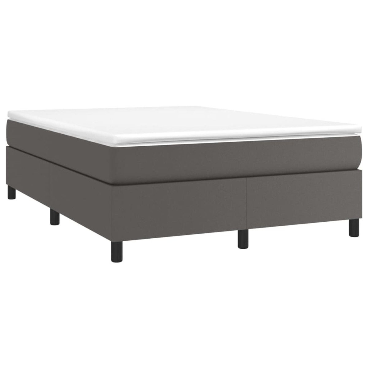 vidaXL Πλαίσιο Κρεβατιού Boxspring Γκρι 140x190 εκ. Συνθετικό Δέρμα