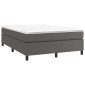 vidaXL Πλαίσιο Κρεβατιού Boxspring Γκρι 140x190 εκ. Συνθετικό Δέρμα