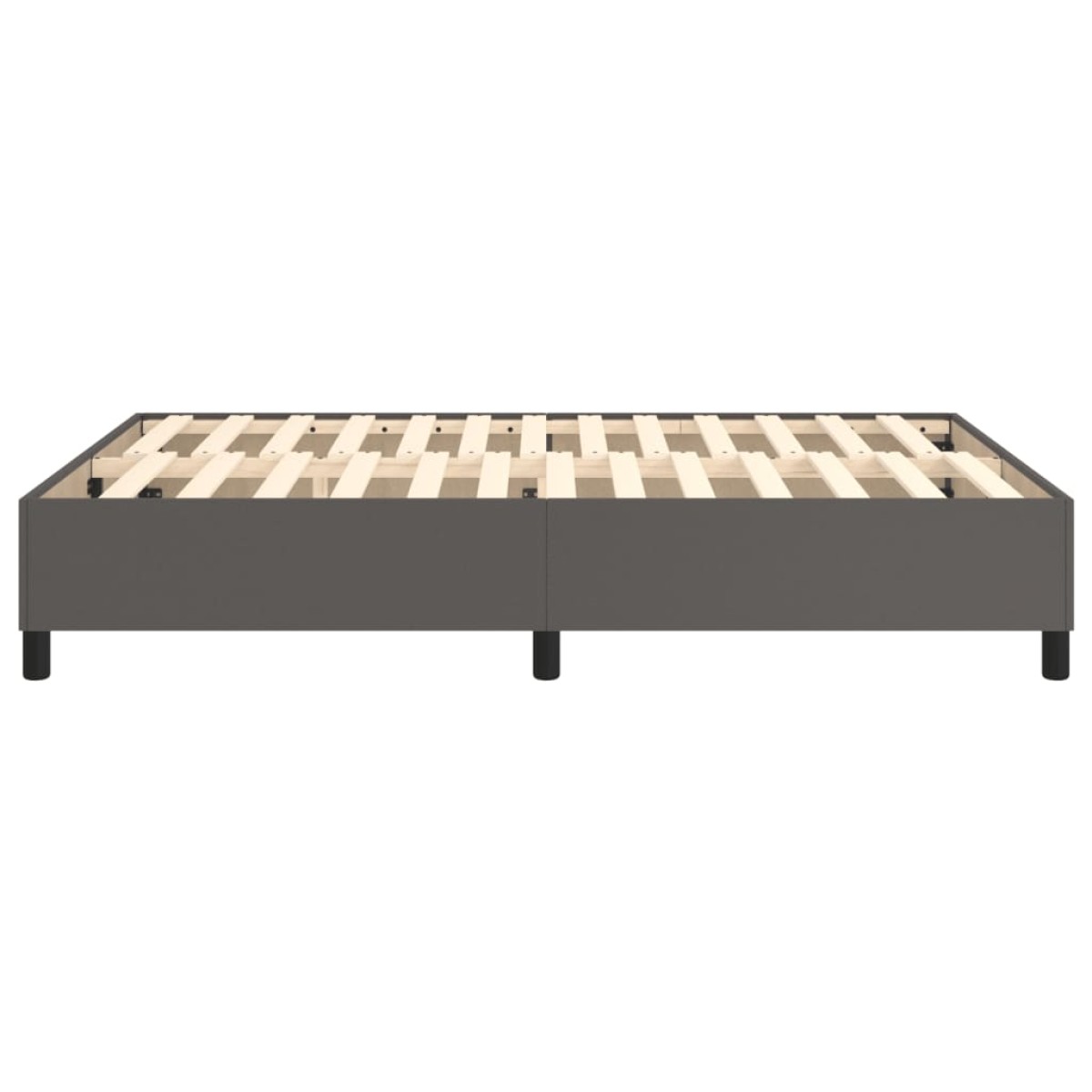 vidaXL Πλαίσιο Κρεβατιού Boxspring Γκρι 140x190 εκ. Συνθετικό Δέρμα