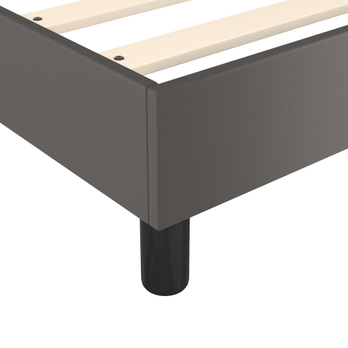 vidaXL Πλαίσιο Κρεβατιού Boxspring Γκρι 140x190 εκ. Συνθετικό Δέρμα