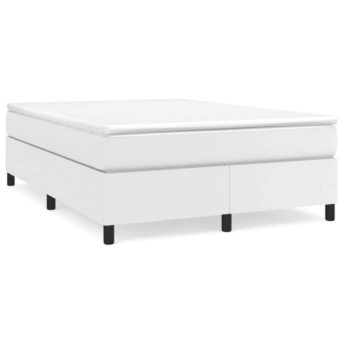 vidaXL Πλαίσιο Κρεβατιού Boxspring Λευκό 140x200 εκ. Συνθετικό Δέρμα