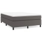 vidaXL Πλαίσιο Κρεβατιού Boxspring Γκρι 140x200 εκ. Συνθετικό Δέρμα