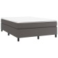 vidaXL Πλαίσιο Κρεβατιού Boxspring Γκρι 140x200 εκ. Συνθετικό Δέρμα