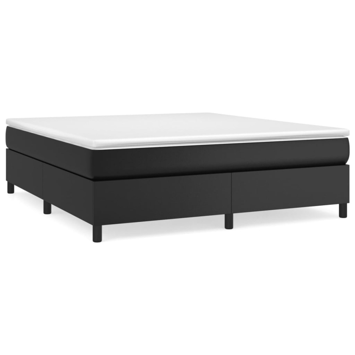 vidaXL Πλαίσιο Κρεβατιού Boxspring Μαύρο 160x200 εκ. Συνθετικό Δέρμα