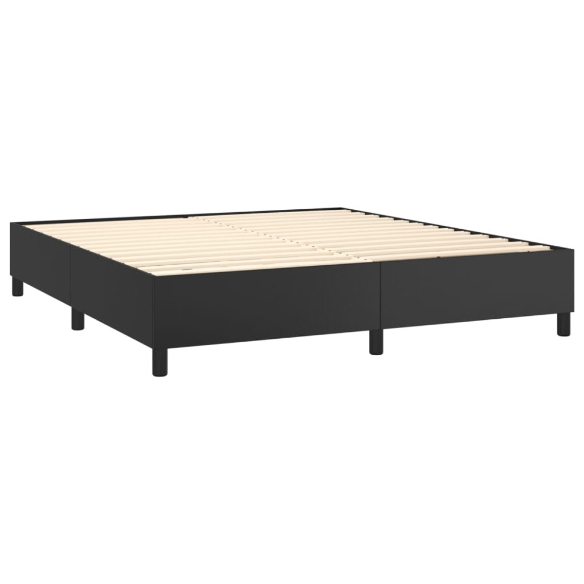 vidaXL Πλαίσιο Κρεβατιού Boxspring Μαύρο 160x200 εκ. Συνθετικό Δέρμα