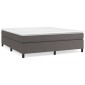 vidaXL Πλαίσιο Κρεβατιού Boxspring Γκρι 160x200 εκ. Συνθετικό Δέρμα