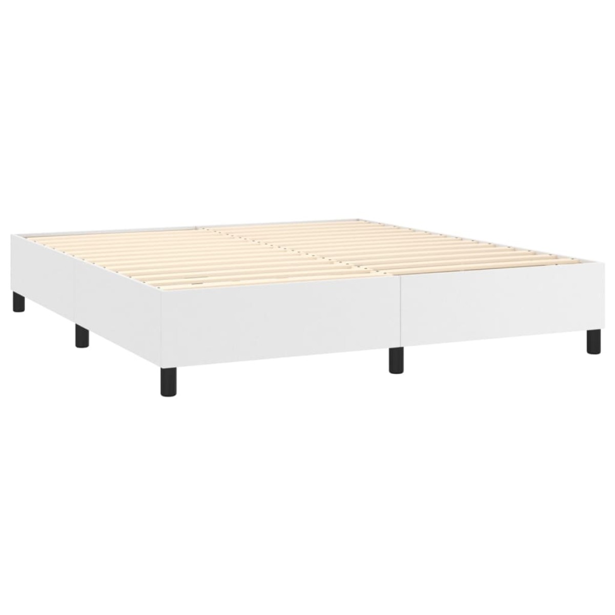 vidaXL Πλαίσιο Κρεβατιού Boxspring Λευκό 180x200 εκ. Συνθετικό Δέρμα