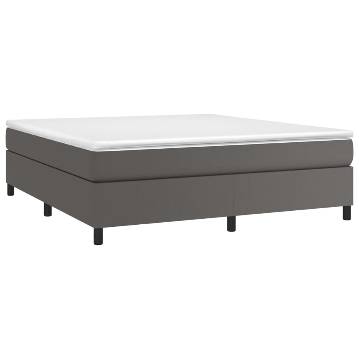 vidaXL Πλαίσιο Κρεβατιού Boxspring Γκρι 180x200 εκ. Συνθετικό Δέρμα