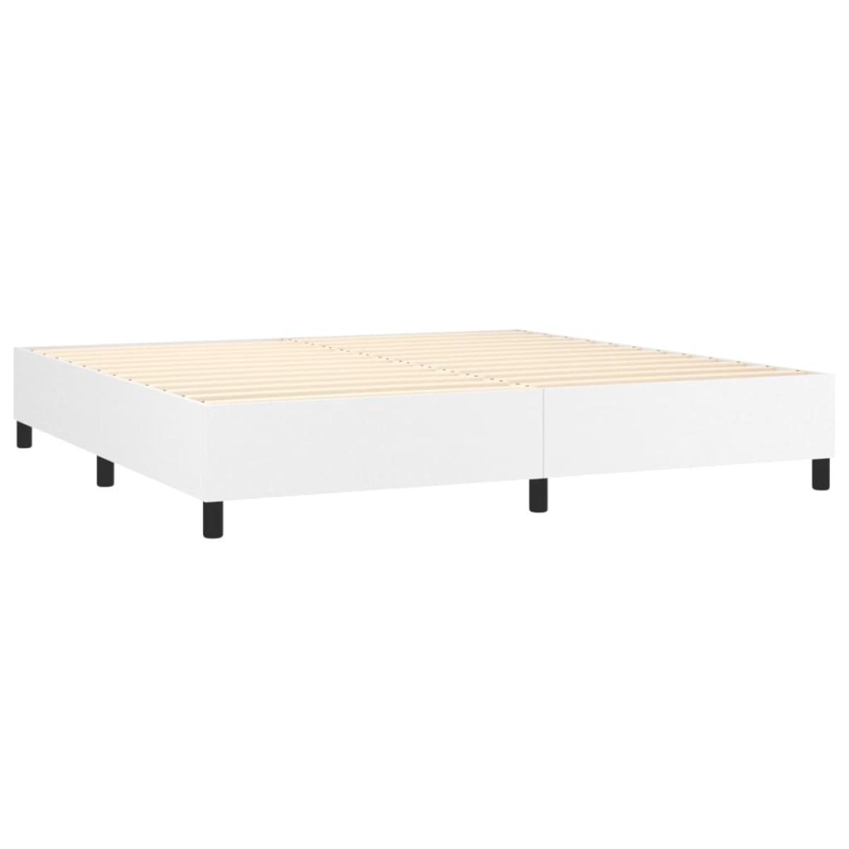 vidaXL Πλαίσιο Κρεβατιού Boxspring Λευκό 200x200 εκ. Συνθετικό Δέρμα