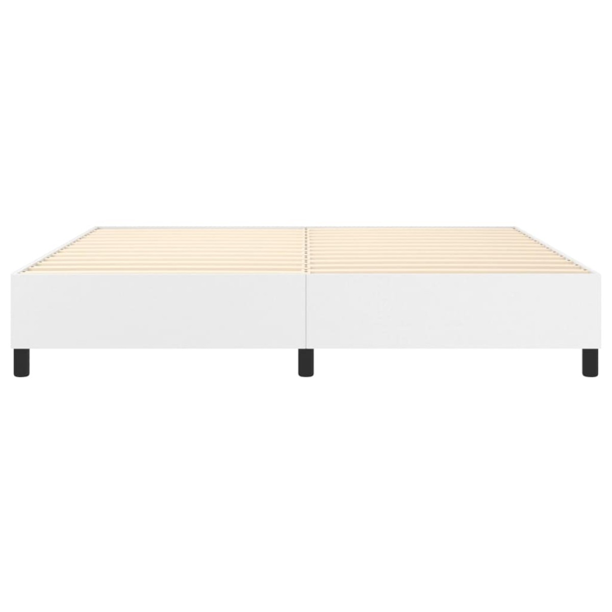 vidaXL Πλαίσιο Κρεβατιού Boxspring Λευκό 200x200 εκ. Συνθετικό Δέρμα