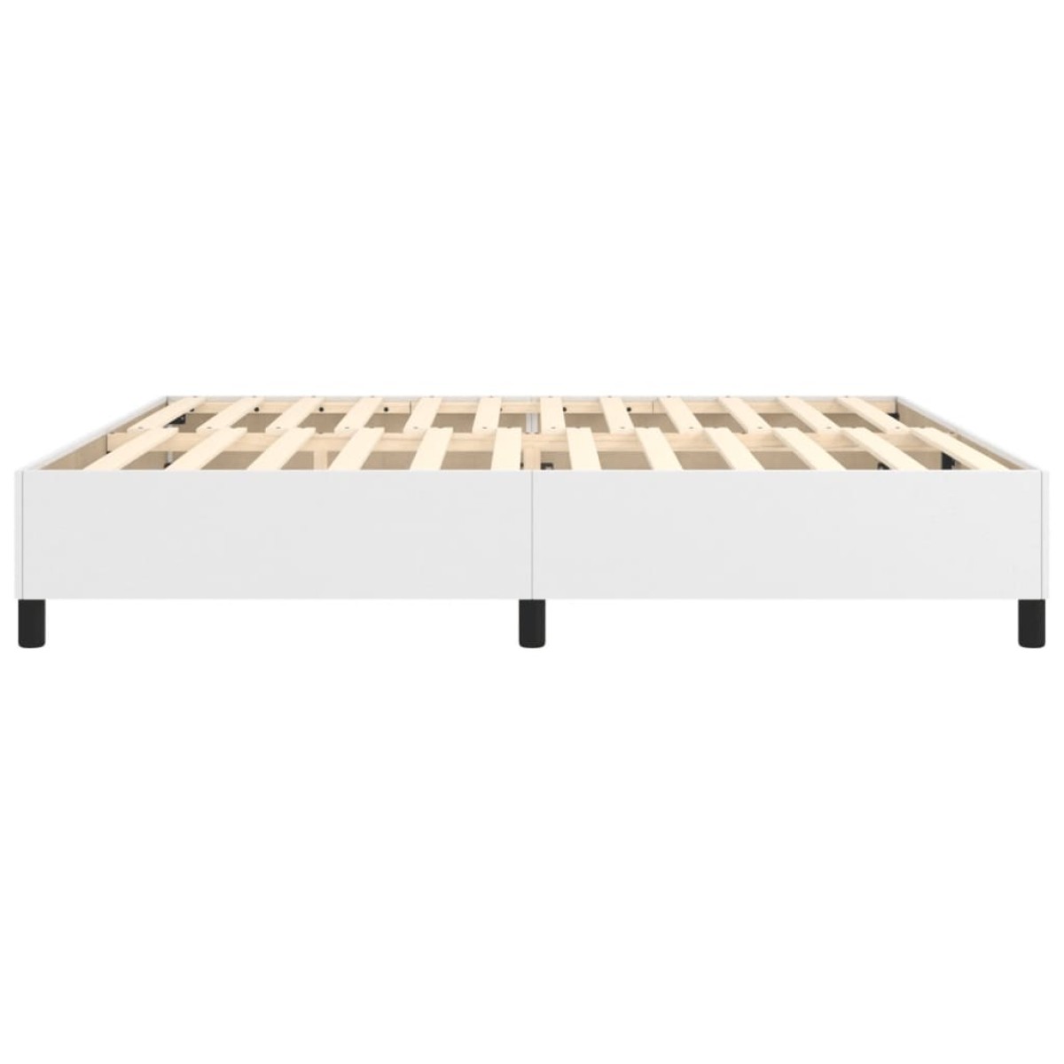 vidaXL Πλαίσιο Κρεβατιού Boxspring Λευκό 200x200 εκ. Συνθετικό Δέρμα