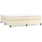 vidaXL Πλαίσιο Κρεβατιού Boxspring Κρεμ 200x200 εκ. Συνθετικό Δέρμα