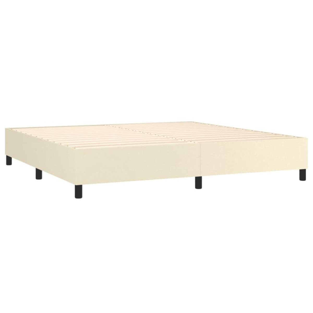 vidaXL Πλαίσιο Κρεβατιού Boxspring Κρεμ 200x200 εκ. Συνθετικό Δέρμα