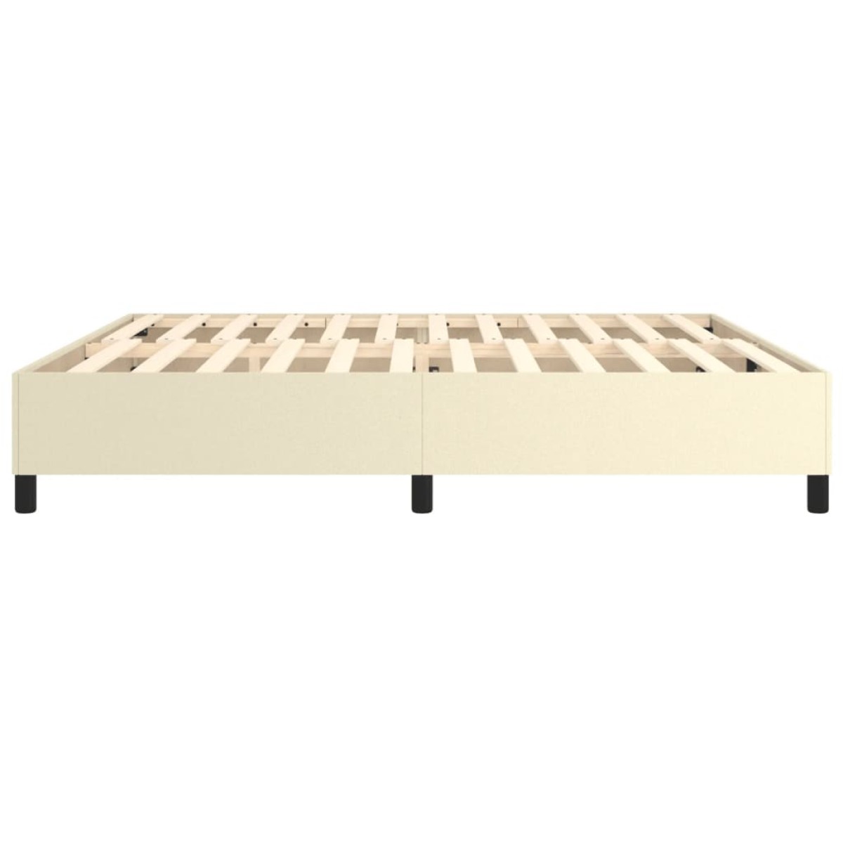 vidaXL Πλαίσιο Κρεβατιού Boxspring Κρεμ 200x200 εκ. Συνθετικό Δέρμα