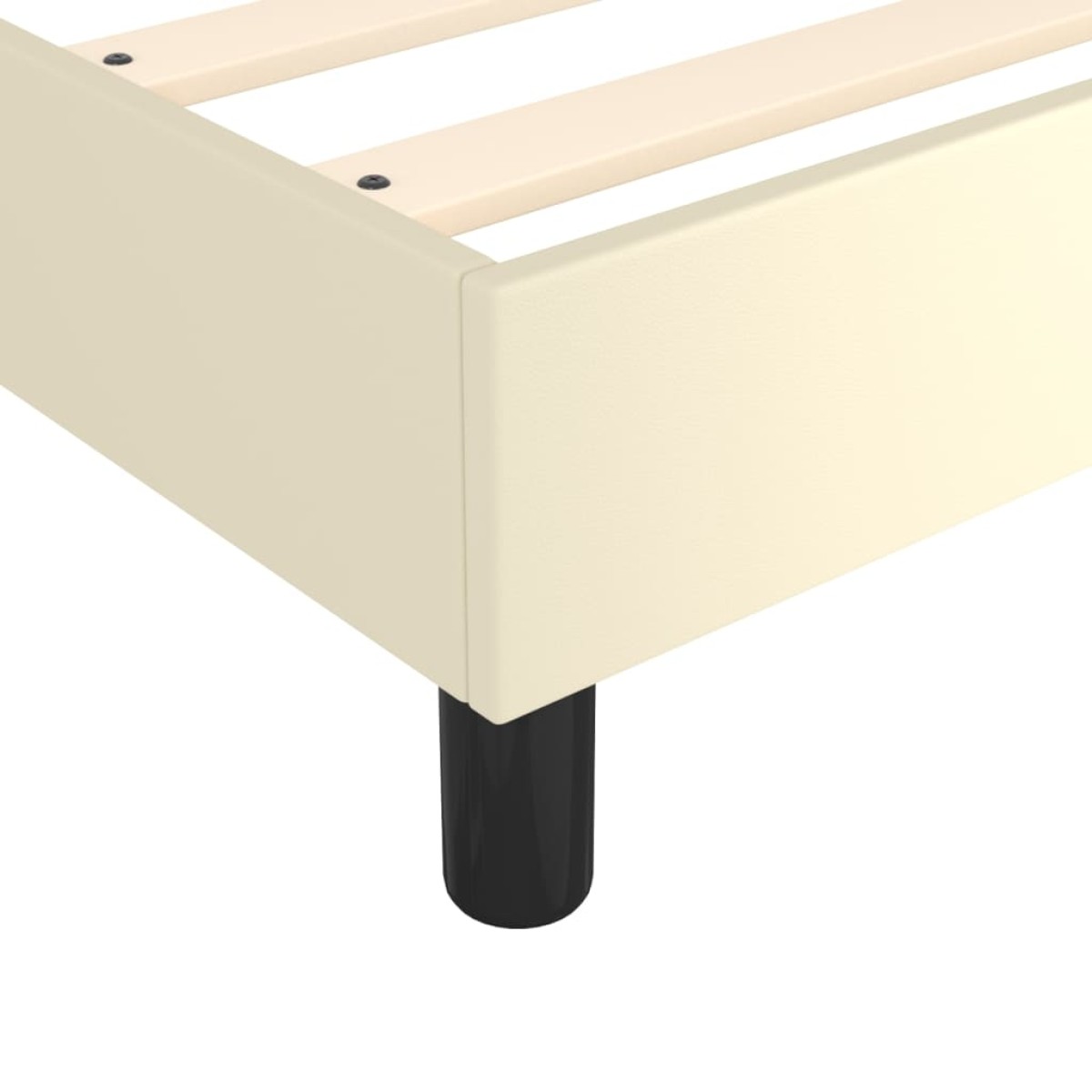 vidaXL Πλαίσιο Κρεβατιού Boxspring Κρεμ 200x200 εκ. Συνθετικό Δέρμα