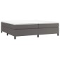 vidaXL Πλαίσιο Κρεβατιού Boxspring Γκρι 200x200 εκ. Συνθετικό Δέρμα