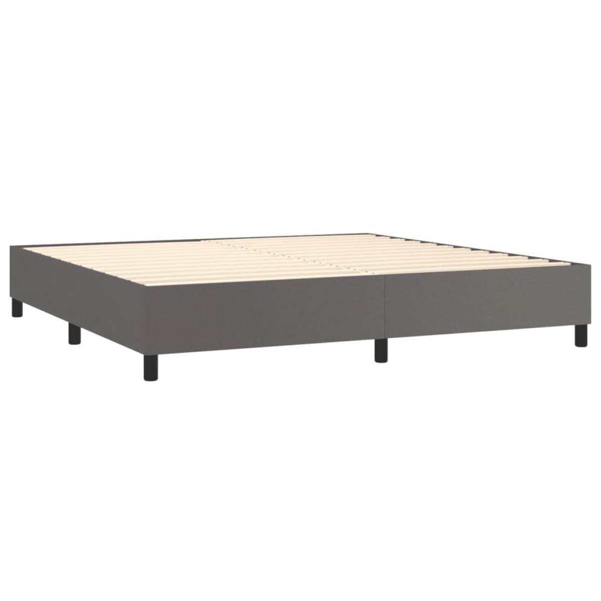 vidaXL Πλαίσιο Κρεβατιού Boxspring Γκρι 200x200 εκ. Συνθετικό Δέρμα