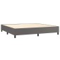 vidaXL Πλαίσιο Κρεβατιού Boxspring Γκρι 200x200 εκ. Συνθετικό Δέρμα