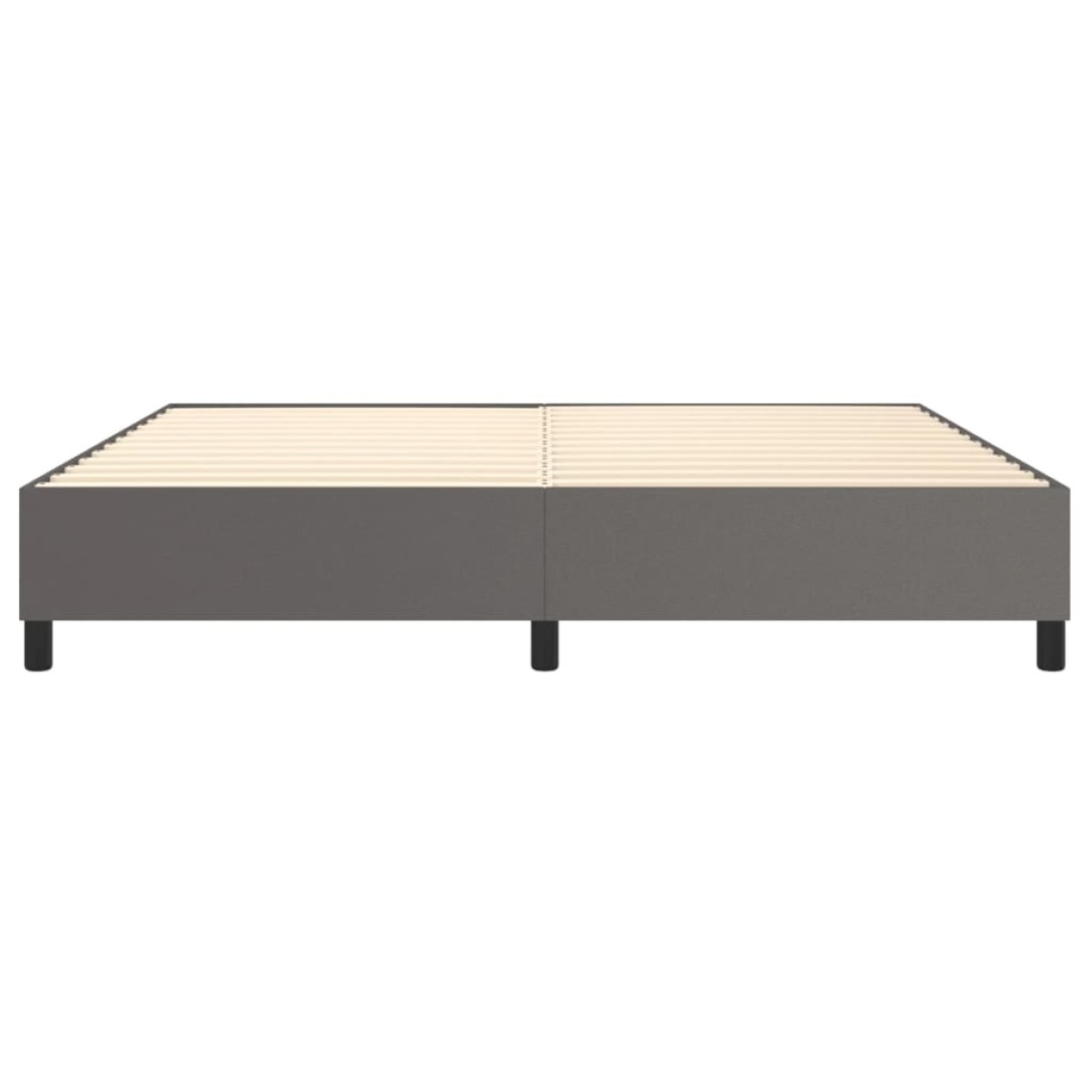 vidaXL Πλαίσιο Κρεβατιού Boxspring Γκρι 200x200 εκ. Συνθετικό Δέρμα