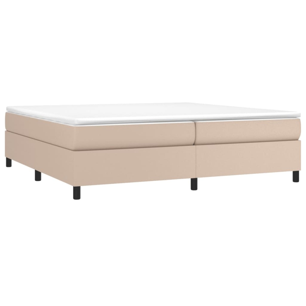 vidaXL Πλαίσιο Κρεβατιού Boxspring Καπουτσίνο 200x200εκ. Συνθετ. Δέρμα