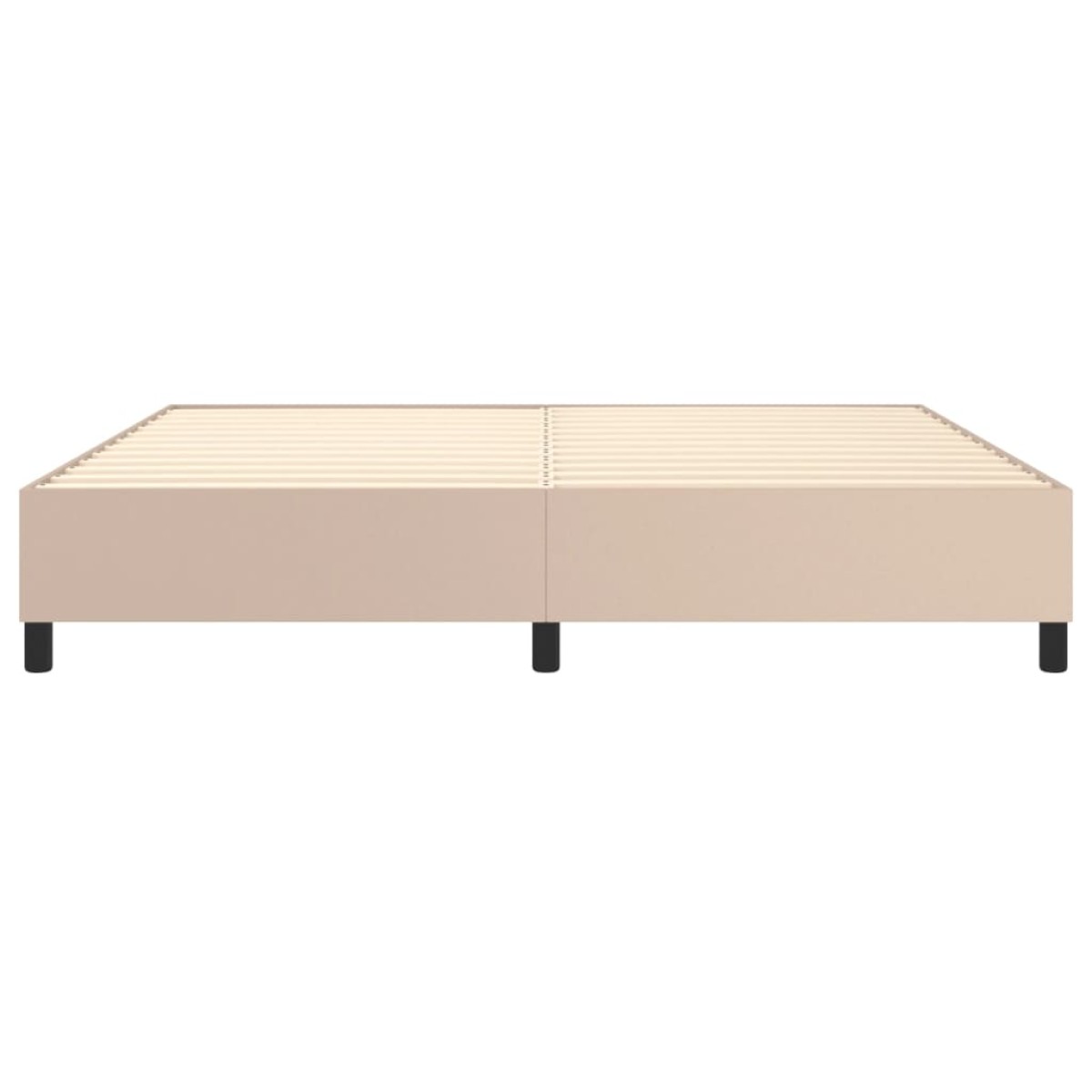 vidaXL Πλαίσιο Κρεβατιού Boxspring Καπουτσίνο 200x200εκ. Συνθετ. Δέρμα