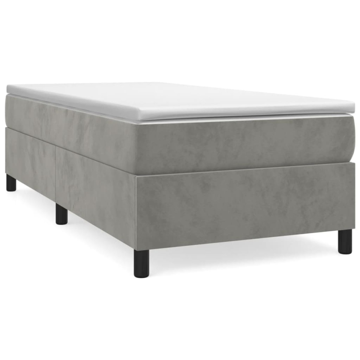 vidaXL Πλαίσιο Κρεβατιού Boxspring Ανοιχτό Γκρι 80x200 εκ. Βελούδινο