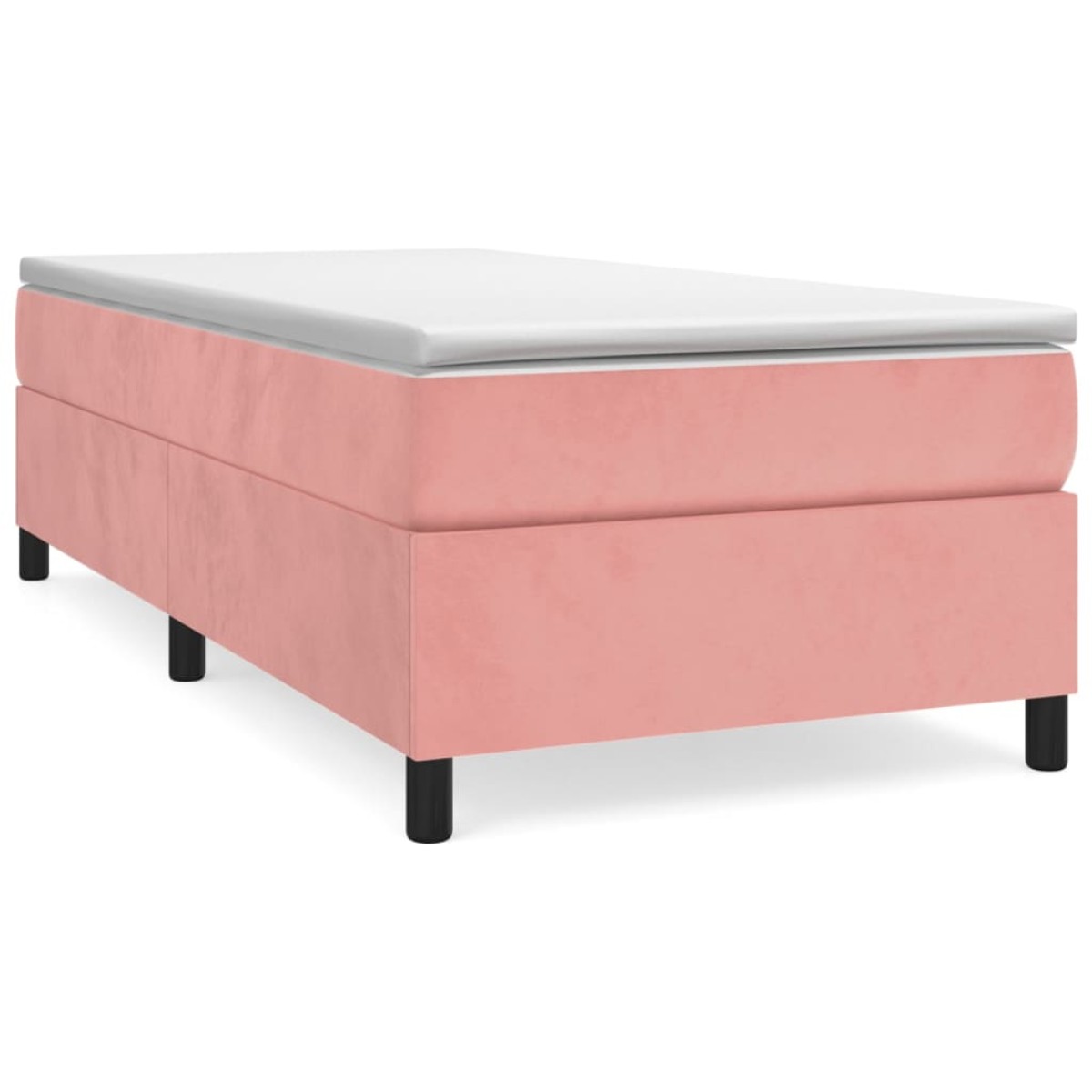 vidaXL Πλαίσιο Κρεβατιού Boxspring Ροζ 80x200 εκ. Βελούδινο