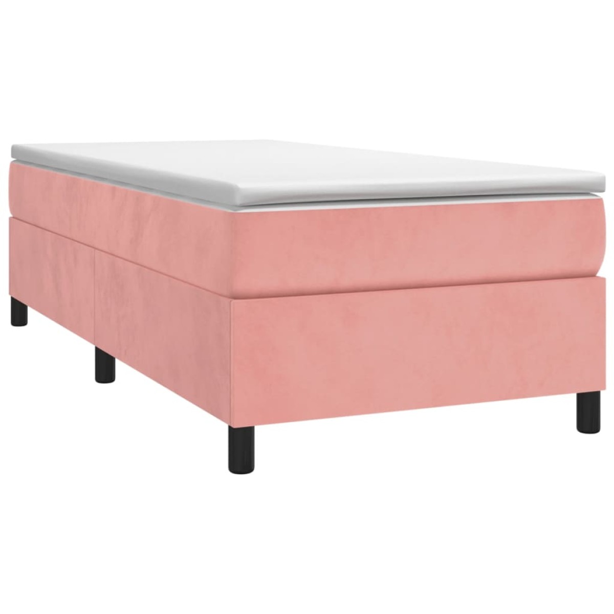vidaXL Πλαίσιο Κρεβατιού Boxspring Ροζ 80x200 εκ. Βελούδινο