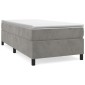 vidaXL Πλαίσιο Κρεβατιού Boxspring Ανοιχτό Γκρι 90x190 εκ. Βελούδινο