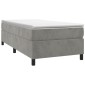 vidaXL Πλαίσιο Κρεβατιού Boxspring Ανοιχτό Γκρι 90x190 εκ. Βελούδινο