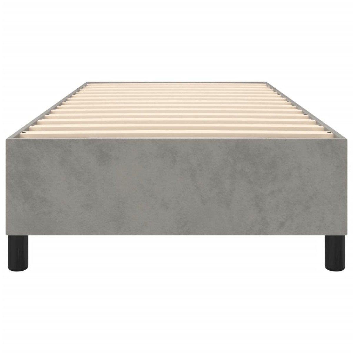vidaXL Πλαίσιο Κρεβατιού Boxspring Ανοιχτό Γκρι 90x190 εκ. Βελούδινο