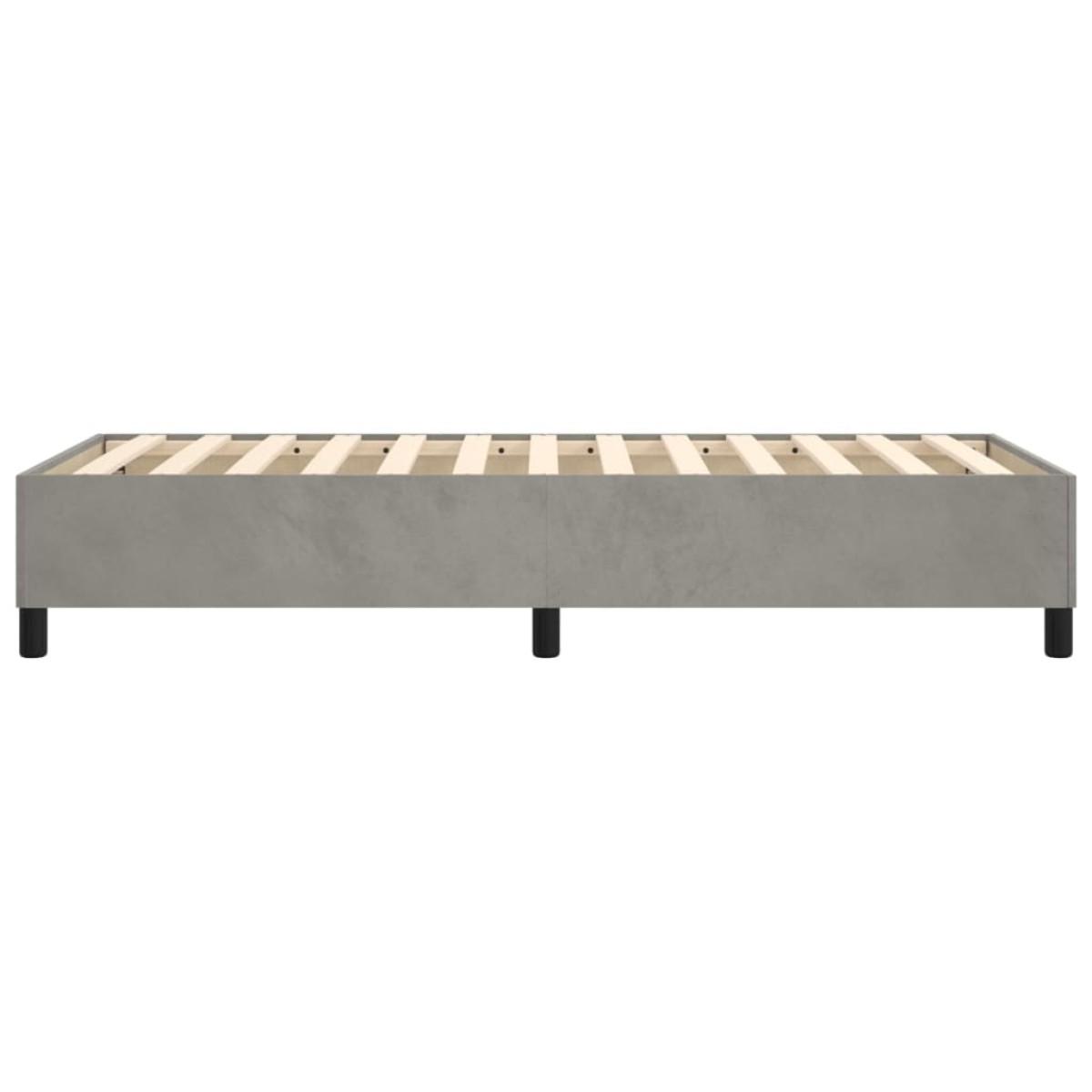 vidaXL Πλαίσιο Κρεβατιού Boxspring Ανοιχτό Γκρι 90x190 εκ. Βελούδινο