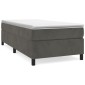 vidaXL Πλαίσιο Κρεβατιού Boxspring Σκούρο Γκρι 90x190 εκ. Βελούδινο