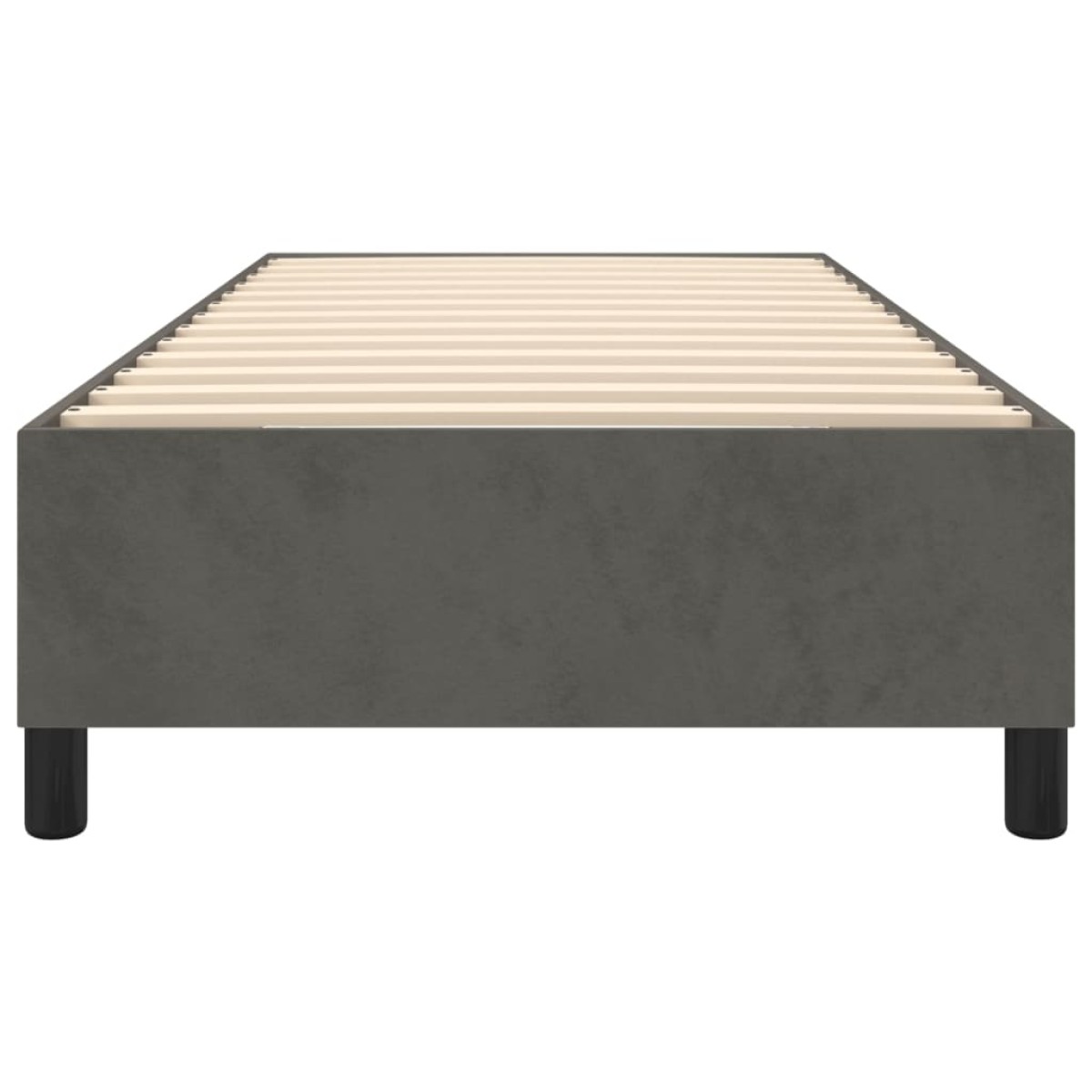 vidaXL Πλαίσιο Κρεβατιού Boxspring Σκούρο Γκρι 90x190 εκ. Βελούδινο