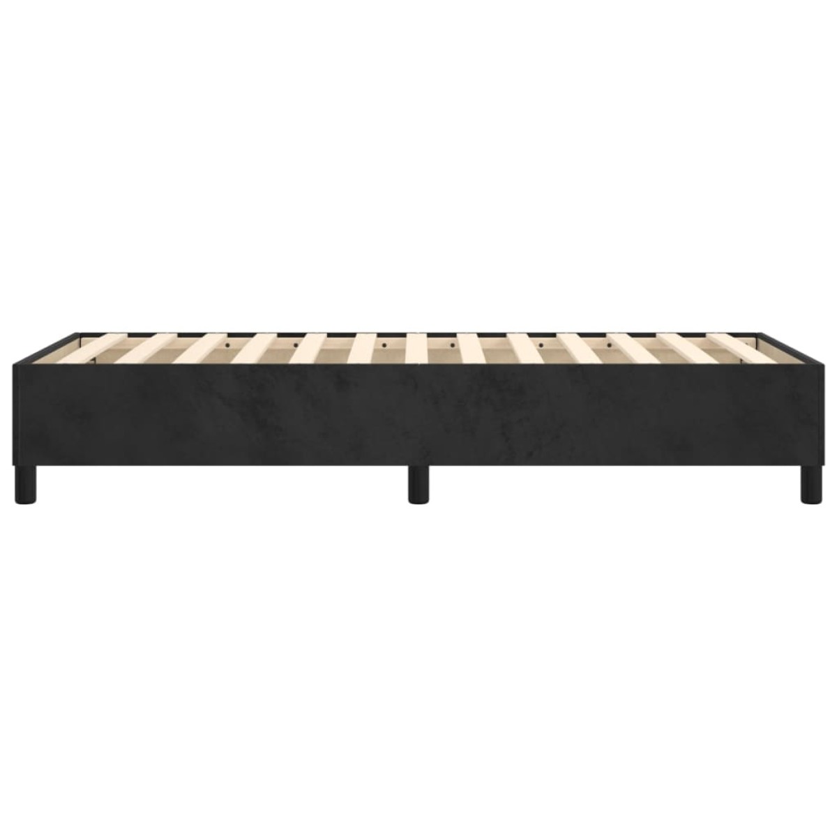 vidaXL Πλαίσιο Κρεβατιού Boxspring Μαύρο 90x190 εκ. Βελούδινο