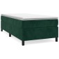 vidaXL Πλαίσιο Κρεβατιού Boxspring Σκούρο Πράσινο 90x190 εκ Βελούδινο