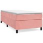 vidaXL Πλαίσιο Κρεβατιού Boxspring Ροζ 90x190 εκ. Βελούδινο