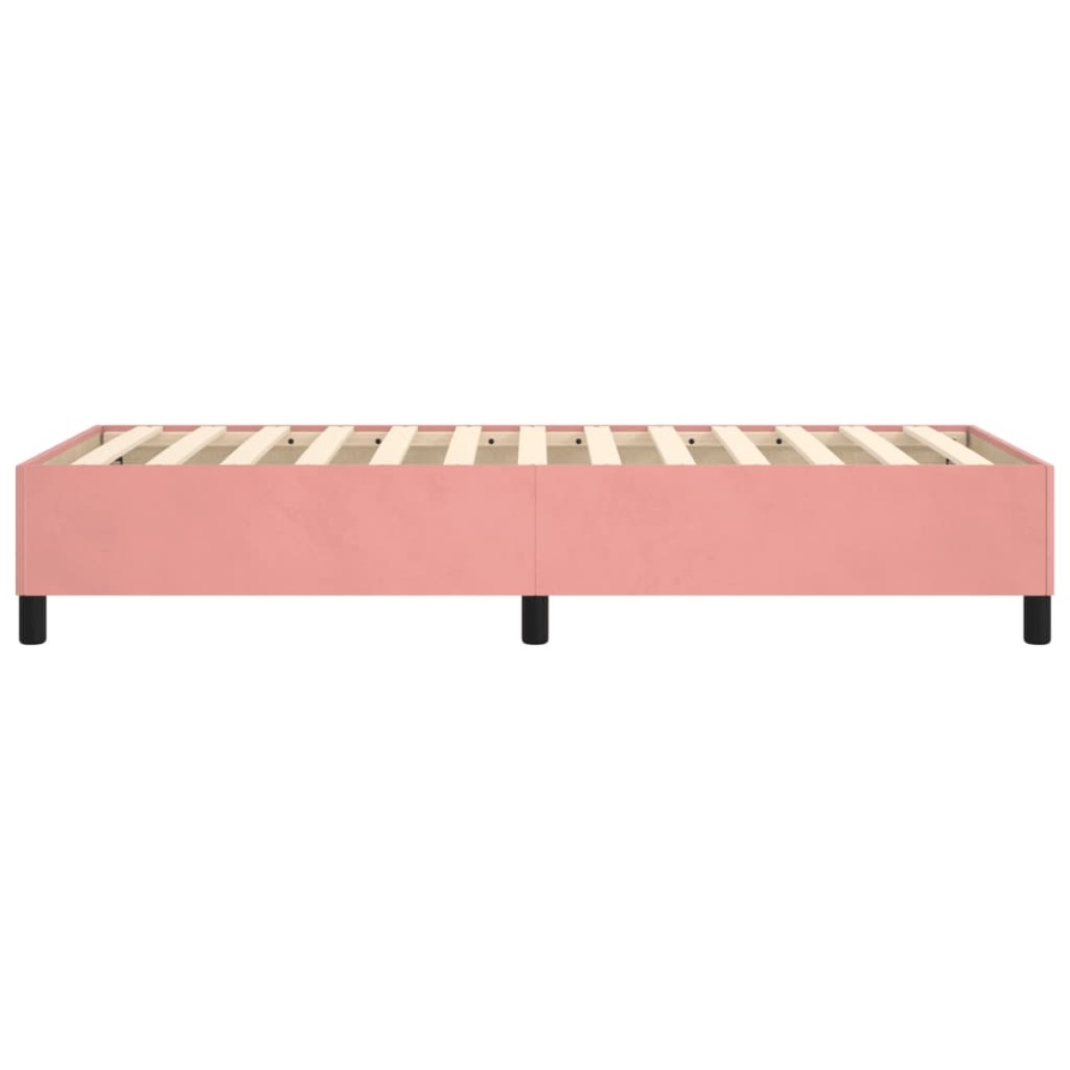 vidaXL Πλαίσιο Κρεβατιού Boxspring Ροζ 90x190 εκ. Βελούδινο