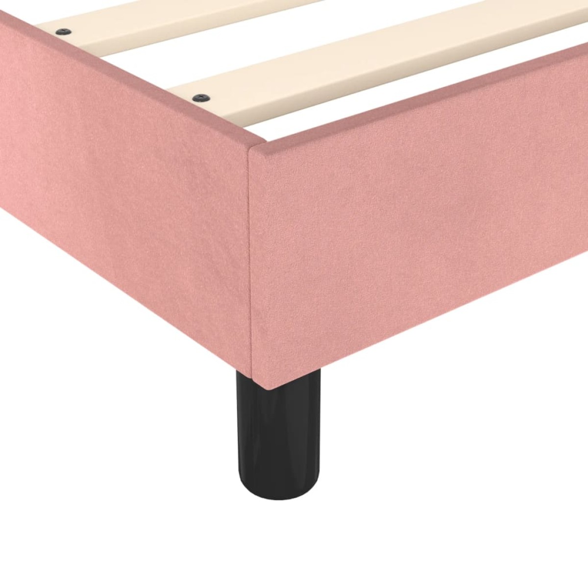 vidaXL Πλαίσιο Κρεβατιού Boxspring Ροζ 90x190 εκ. Βελούδινο