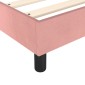 vidaXL Πλαίσιο Κρεβατιού Boxspring Ροζ 90x190 εκ. Βελούδινο